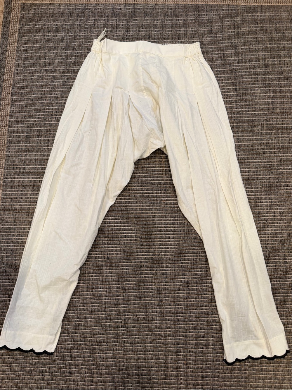 Khaadi  Pleated Women's Harem Style Trousers in Cream